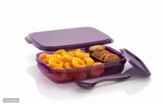 G KING Royal Unbreakable Lunch Box Set Food Grade Plastic BPA-Free Storage Tiffin 2 Containers Lunch Box