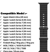 SmartWatch Strap Silicone Belt 42-44mm Compatible with All Watch Smartwatch Sports Band Smart Watch Strap Multicolor Pack of 2-thumb1