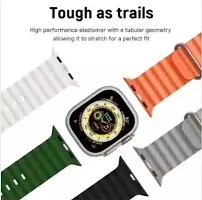 42/44/45/49MM Smooth Soft Silicon sport Belt for Series Ultra/8/7/6/5 Smart Watch Strap (Watch not include ) Multicolor Pack of 2-thumb3