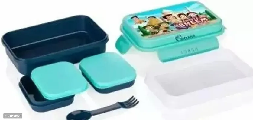 G KING KIDDO LUNCH BOX 4 Containers Lunch Box ( SKY BLUE)