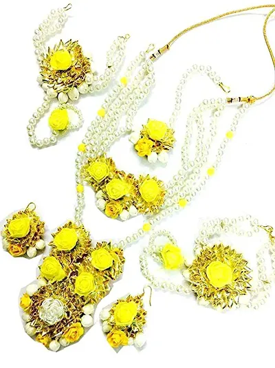 Urbalaa Floret Gota Patti Necklace For Mehandi/Haldi