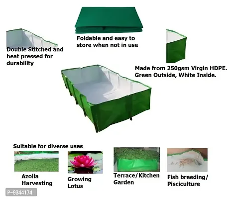 Trendy Garden Creation 250Gsm Hdpe Rectangular Grow Bags 3Feet 2Feet 1Feet For Garden, Fish Breeding And Azolla Harvesting - Set Of 1Pcs-thumb4