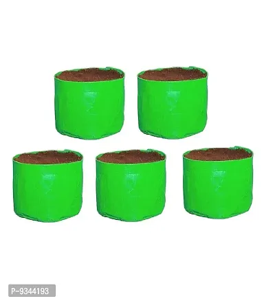 Trendy Garden Creation 250Gsm Round Hdpe Grow Bags Size - 15Inch x 12Inch - 5Pcs Set