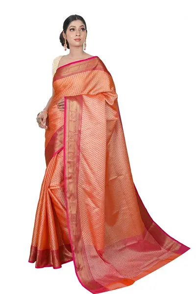 Glamorous Art Silk Saree with Blouse piece 