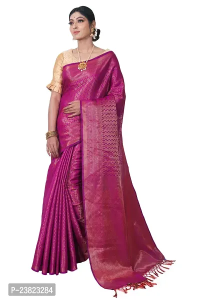 Stylish Banarasi Silk Saree With Blouse Piece For Women