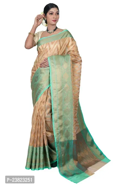 Stylish Banarasi Silk Saree With Blouse Piece For Women