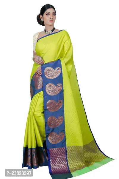 Stylish Banarasi Silk Saree With Blouse Piece For Women