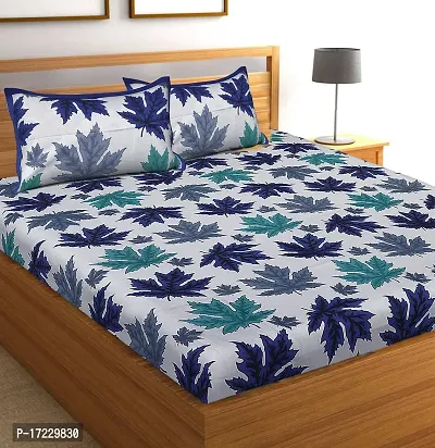 Style Comfortable Cotton Printed Double Bedsheet with Pillow Covers