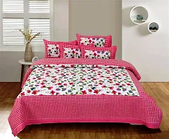 Comfortable Cotton Printed Double Bedsheet with 2 Pillow Covers-thumb2