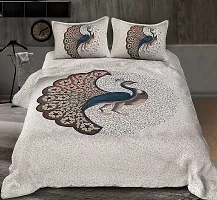 Comfortable Cotton Printed Double Bedsheet with Pillow Covers-thumb1