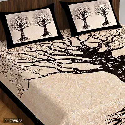 Stylish Cotton Printed Double Bedsheet with Pillow Covers-thumb3