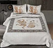 Comfortable Cotton Printed Double Bedsheet with Pillow Covers-thumb2