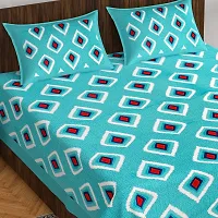 Comfortable Cotton Printed Double Bedsheet With Pillow Covers-thumb1