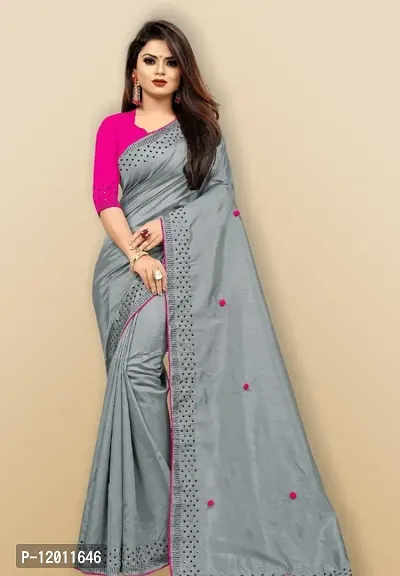 Fancy Art Silk Saree with Blouse Piece for Women-thumb0