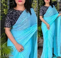 Fancy Georgette Saree with Blouse Piece for Women-thumb1