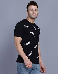 Men's Cotton Blend Half Sleeves Printed T Shirt-thumb2