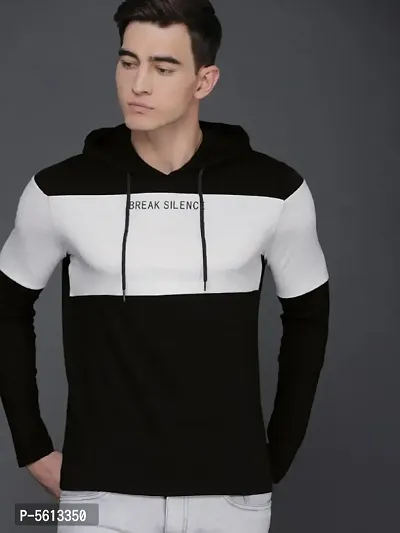 Men's Polycotton Full Sleeves Hooded T Shirt
