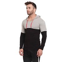 Men's Cotton Blend Full Sleeves Hooded T Shirt-thumb2