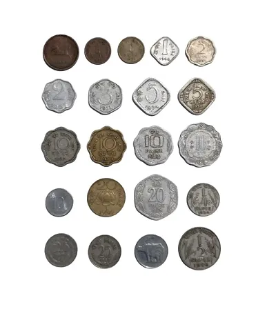 Old Rare Republic Indian Collectible 21 Different Coins Collection