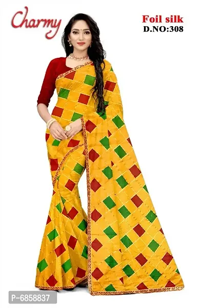 Georgette Foil Print Sarees For Women-thumb0