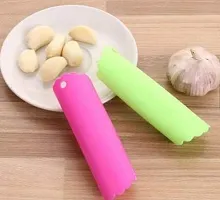 RNY Silicone Rubber Magic Garlic Peeler (Random Colour) - Pack of 2 Pieces-thumb2