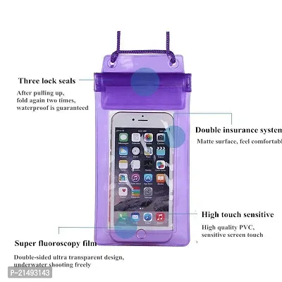 RNY? Waterproof Plastic Mobile Cover for Rain Protector | Touch Sensitive | Compatible Up to 6.5 Smartphone?s | Rain,Dust,Snow  Water Resistance(Multicolor) - 1 Pcs-thumb3