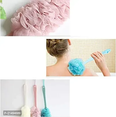 RNY Loofah Back Scrubber for Shower, Long Handle Bath Sponge Shower Brush, Soft Nylon Mesh Back Cleaner Washer, Body Bath Brush for Women and Men (Color may vary)- 1 pc-thumb3