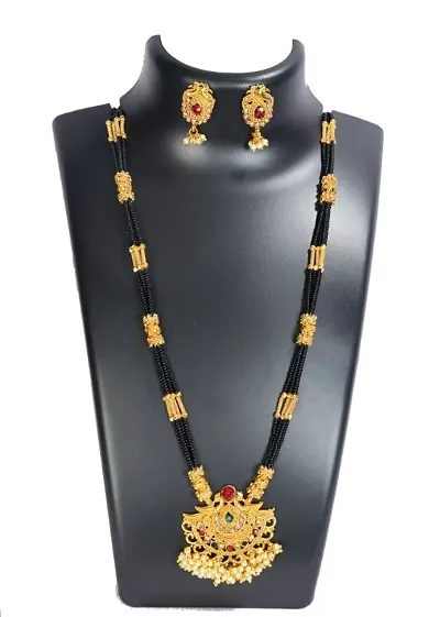 Beautiful Alloy Mangalsutra with Earrings