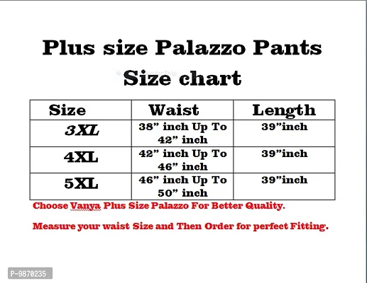 Vanya Plus Size Palazzo Trousers for Women (3XL, 4XL and 5XL) (3XL, Beige)-thumb2