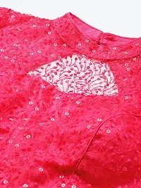 Shopgarb Readymade Sequence Pink Net Blouse for Women Saree Blouse-thumb3