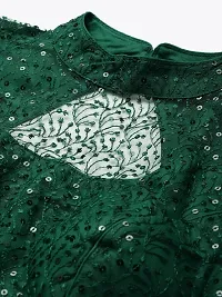 Shopgarb Readymade Sequence Green Net Blouse for Women Saree Blouse-thumb3