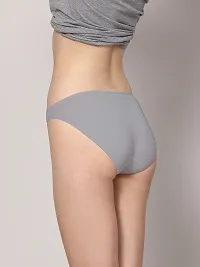 AshleyandAlvis Grey Micro Modal Anti Bacterial Skinny Soft Bikini-No Itching Sweat Proof Double In-seam Gusset Panties For Women- Pack Of 1-thumb2