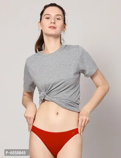AshleyandAlvis Micro Modal Anti Bacterial Skinny Soft Bikini-No Itching Sweat Proof Double In-seam Gusset Panties For Women- Pack Of 1