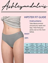 AshleyandAlvis Grey Hipster Micro Modal, Anti Bacterial, Skinny Soft, Premium Panties -No Itching, Sweat Proof, Double In-seam Gusset- Pack Of 1-thumb4