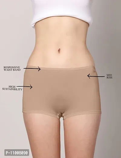 FREECULTR Antibacterial Micro Modal Boy Shorts for Women, Long Panty