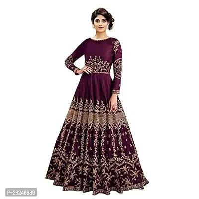 KrishnaEnterprise Women's Exclusive Jacquard Unstitched Salwar Suit Dress Material (Free Size) (G Purple)