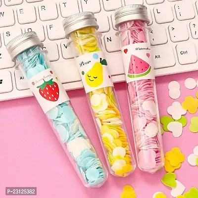 Travel 3 pieces Soft Paper Soap Flower Design Tube Shape Bottle (Assorted/Multicolor Colour)