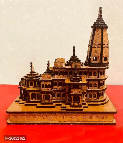 Designed Xaze Craft Ram Mandir Ayodhya 3D Wood Tempal For Office Decoration And Gift-thumb0