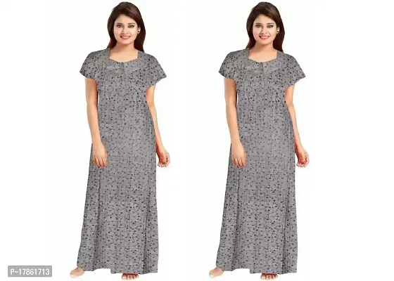 Stylish Fancy Cotton Printed Nighty For Women Pack Of 2