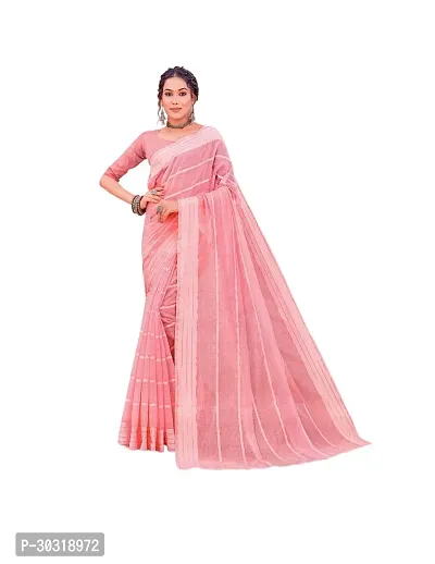 Stylish Art Silk Pink  Saree with Blouse piece For Women