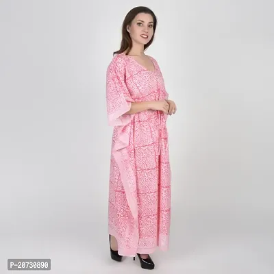 Elegant Pink Color Cotton Dress For Women