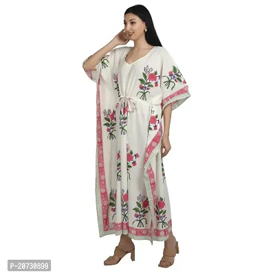 Elegant White Color Cotton Dress For Women-thumb0