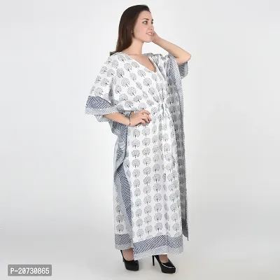 Elegant Grey Color Cotton Dress For Women