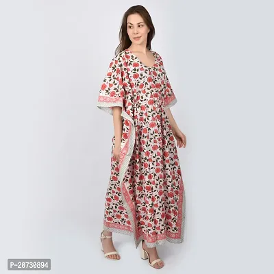 Elegant Multicoloured Color Cotton Dress For Women