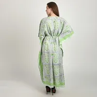Elegant Green Color Cotton Dress For Women-thumb1