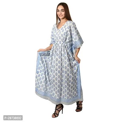 Elegant White Color Cotton Dress For Women-thumb2
