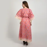 Elegant Pink Color Cotton Dress For Women-thumb1