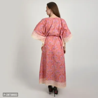 Elegant Pink Color Cotton Dress For Women-thumb2