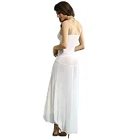 Net Lace White Babydoll Nightdress For Women-thumb2