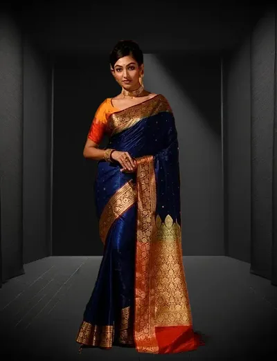 Banarasi Satin Saree with Full Stone Work